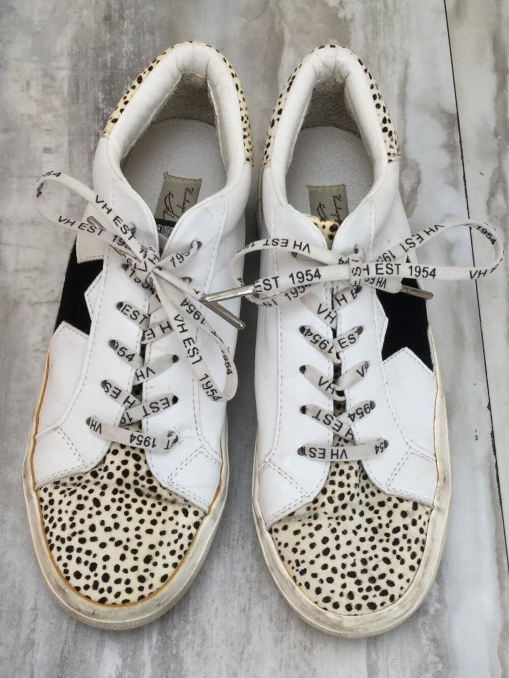 Vintage Havana Wild Cheetah Leather Sneakers 8.5